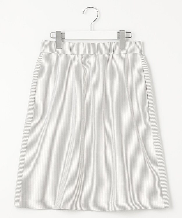 23区GOLF セットアップ企画【23Fondation/WOMEN】【吸水速乾】サッカーストライプ ツーピース ライトグレー系2