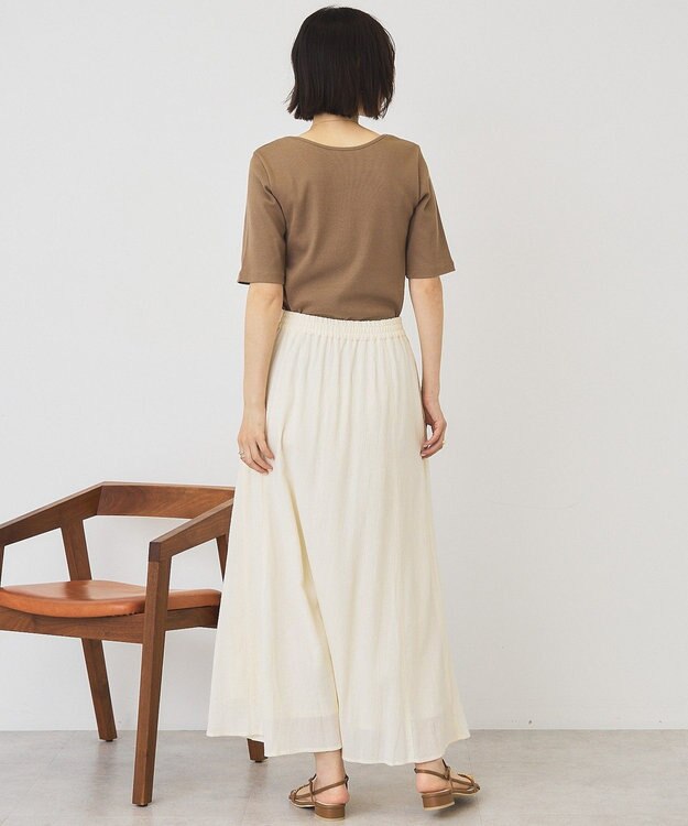 AMERICAN HOLIC スクエアネック5分袖プルオーバー Mocha