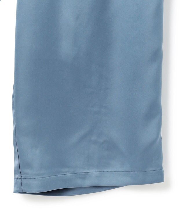 UNFILO L サテン カーゴパンツ スモーキーブルー