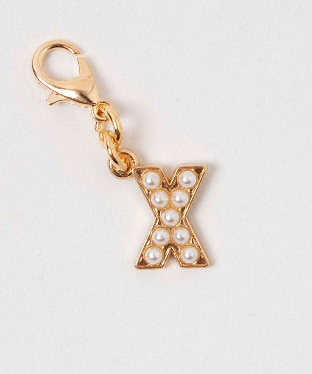 WEGO 【痛バ＆推し活グッズ】ゴールドパールアルファベットDIYチャーム17ｍｍ 柄24