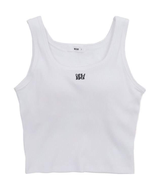 WEGO 【カップ付きインナー】グラフィックカップ付きリブタンク 柄4