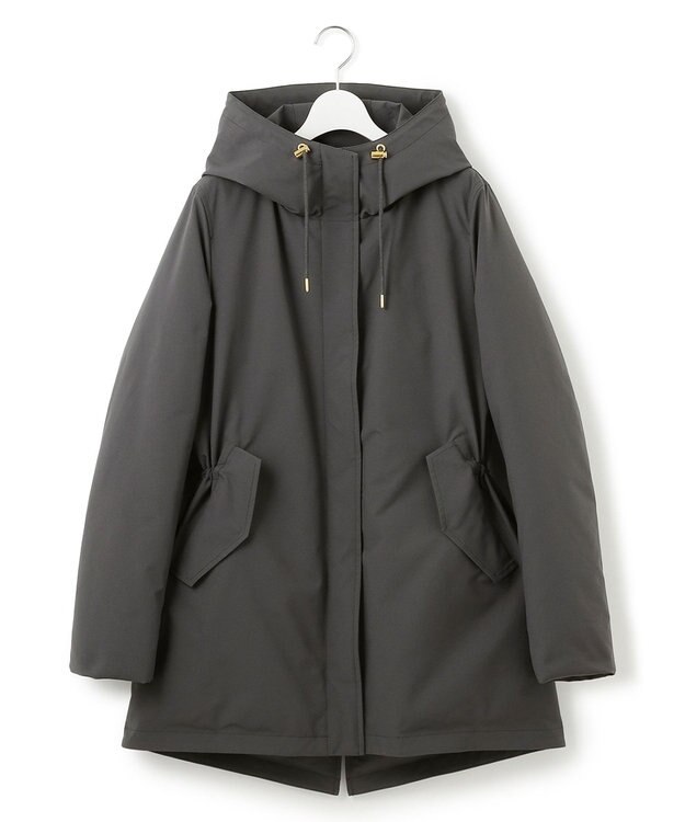 23区 L 【一部店舗限定/滝沢眞規子さん着用/撥水加工】ミリタリー フーデット ダウンコート グレー系