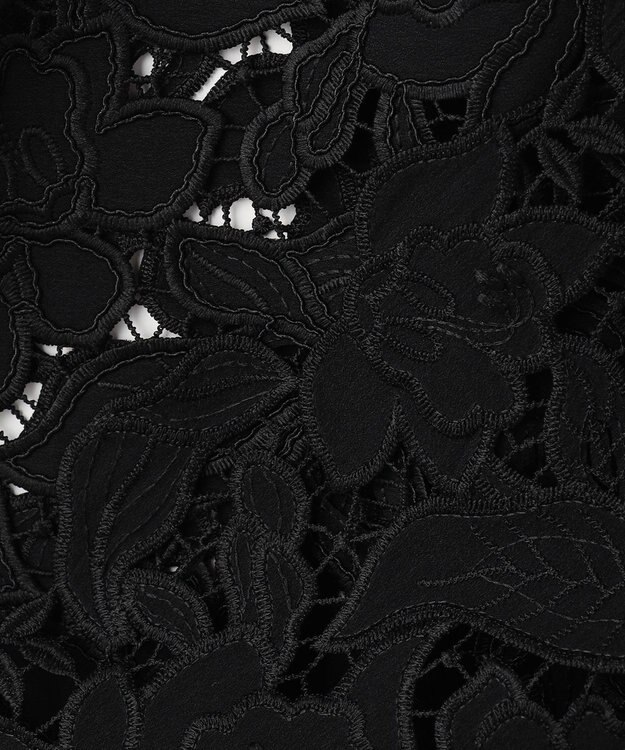 BEIGE， CITRINE / エンブロイダリーレースノースリーブブブラウス Black