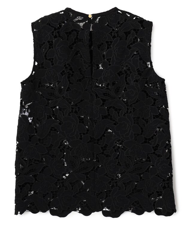 BEIGE， CITRINE / エンブロイダリーレースノースリーブブブラウス Black