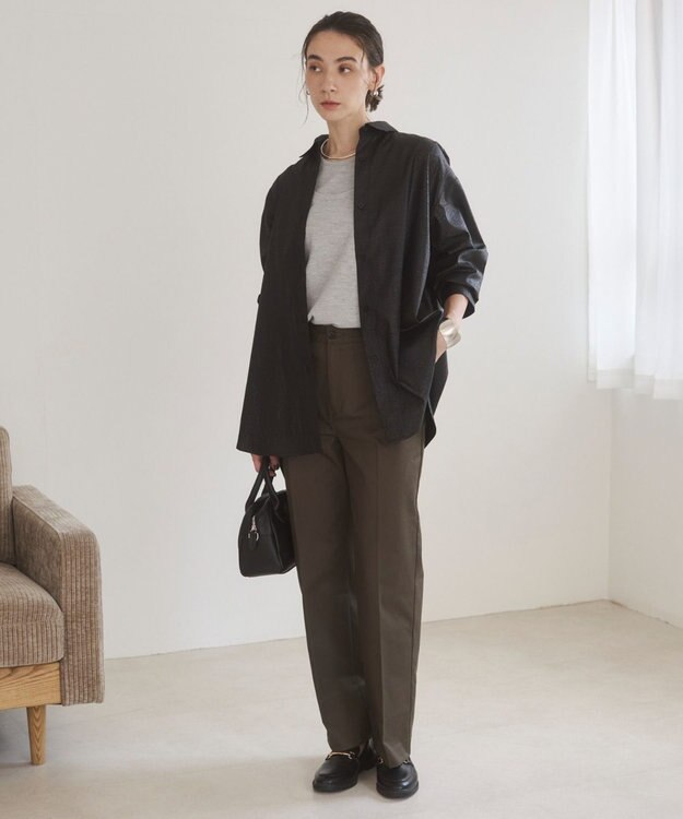 WEGO 【ANGIE VINTAGE】レザーライクシャツ＆スカートセットアップ ブラック