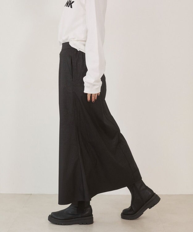 WEGO 【ANGIE VINTAGE】レザーライクシャツ＆スカートセットアップ ブラック