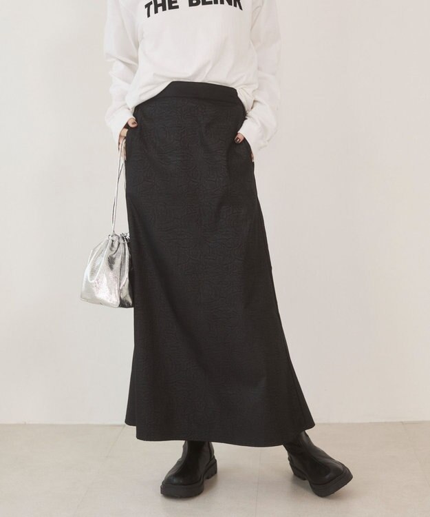 WEGO 【ANGIE VINTAGE】レザーライクシャツ＆スカートセットアップ ブラック