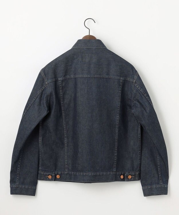 JOSEPH ABBOUD 【軽量/ストレッチ/JAPANファブリック/きれいめ】コーテッドストレッチデニム ジャケット ネイビー系