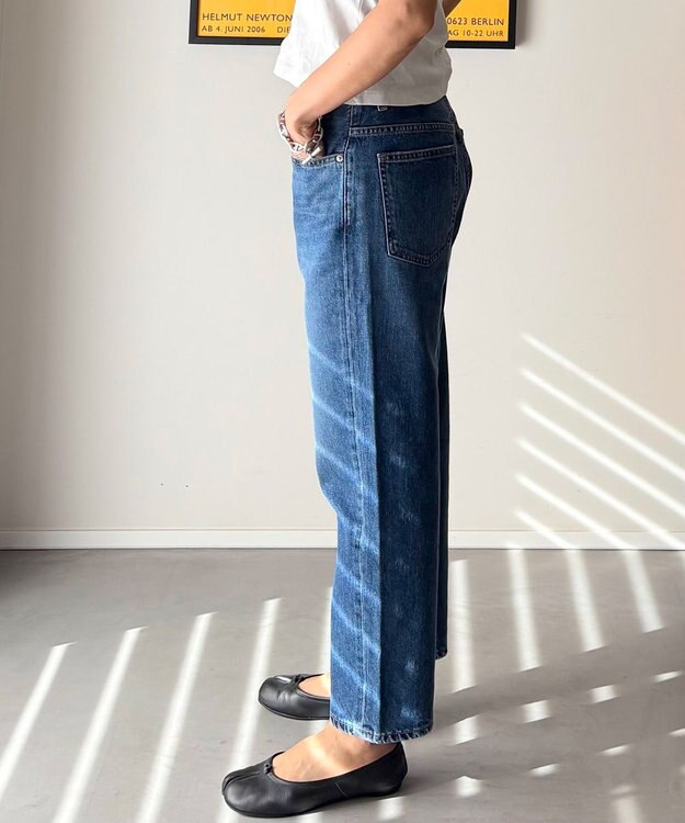 woadblue 【先行販売】SALUU サルー ストレートアンクル デニムパンツ MIDBLUE