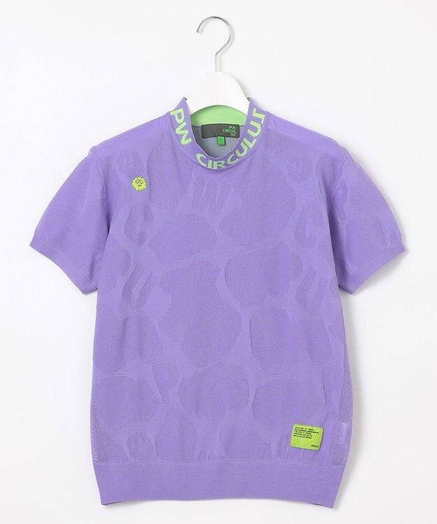 PW CIRCULUS 【手洗い可能】【WOMEN】アニマルドットニットモック ゴルフウェア レディース パープル系