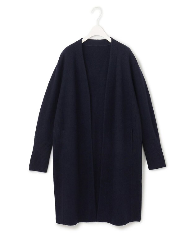 ICB ミルドウール ロングカーディガン ネイビー系