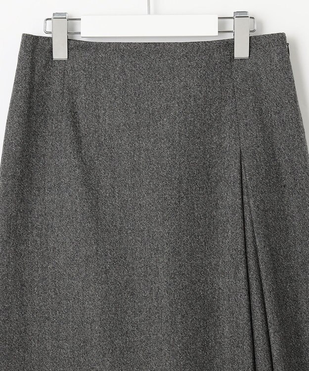 J.PRESS LADIES 【セットアップ対応】ウールストレッチツイード スカート グレー系