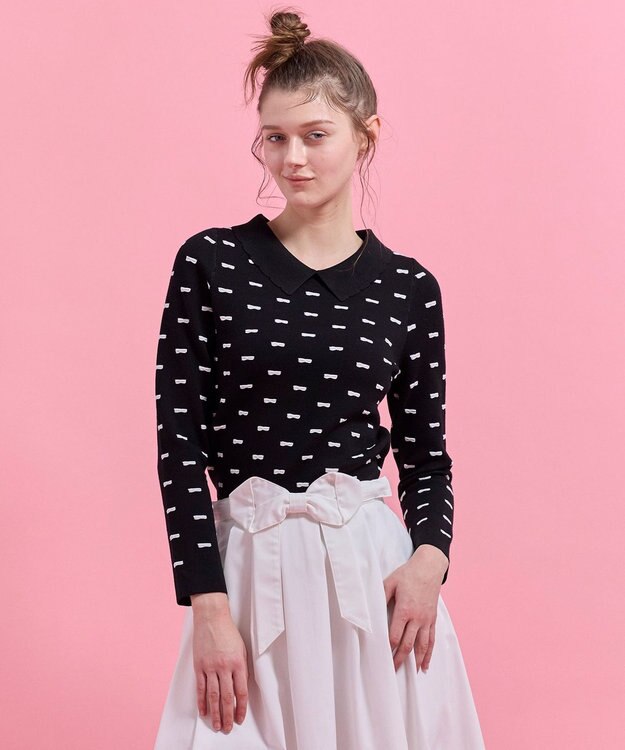 TOCCA 【chayさん着用】RIBBON BLOOM プルオーバー ブラック系