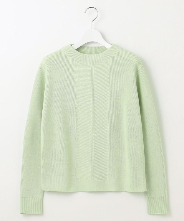 J.PRESS LADIES 【洗える】CLEAR COTTON BLEND ボトルネック ニット ミント系