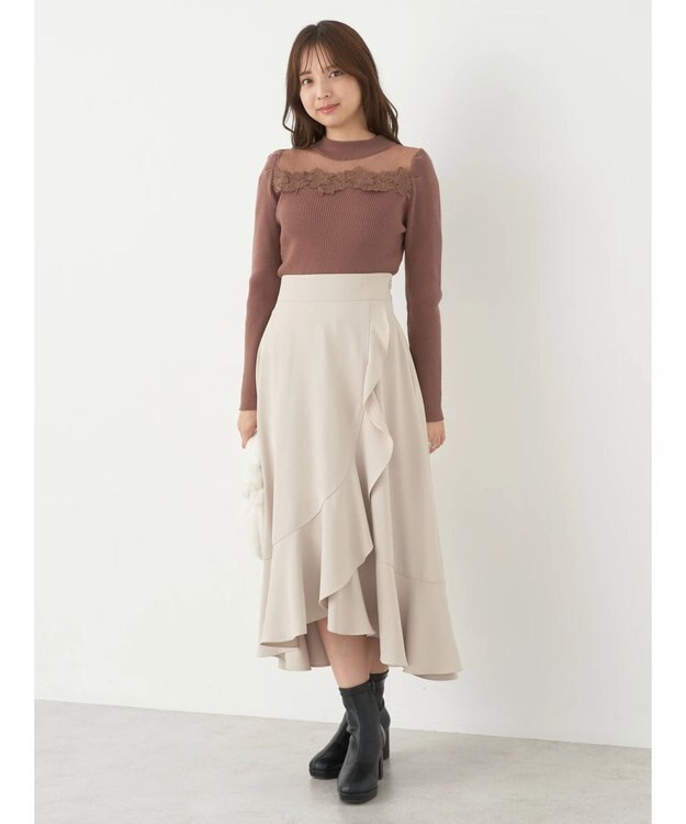 earth music&ecology シアードッキングニットプルオーバー Mocha