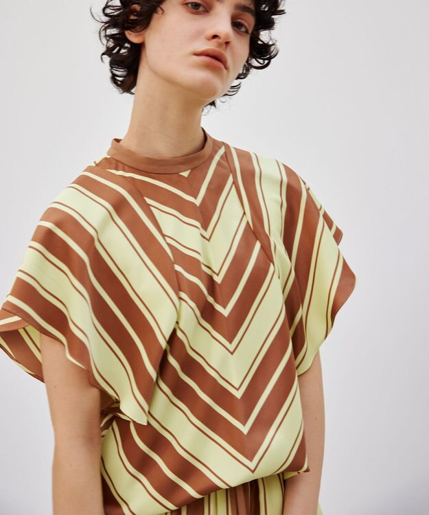 BEIGE， 【洗える】GUILLABERT / ブラウス Lime×Camel