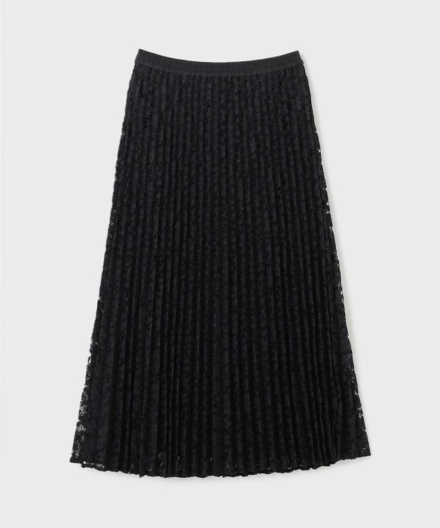 GRACE CONTINENTAL レースプリーツスカート ブラック