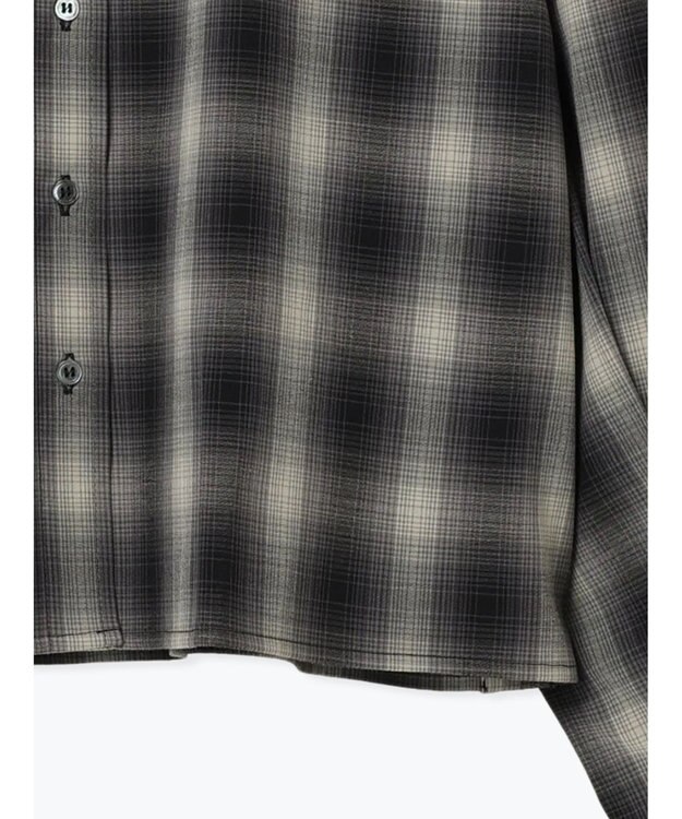 Te chichi チェックショートシャツ（セットアップ可）《2025Autumn catalog item》 ブラック