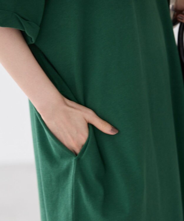AMERICAN HOLIC 袖ロールアップカットチュニック Green