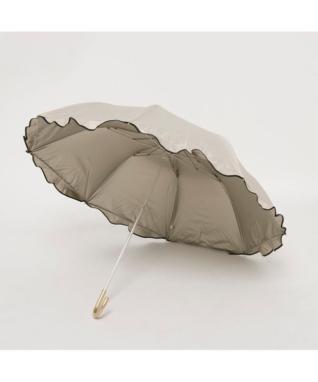 UNBILLION カシュネ cachenez / 【晴雨兼用】【日傘】 UV カット率99％以上 PUへプラムトップレス折りたたみ傘 ベージュ