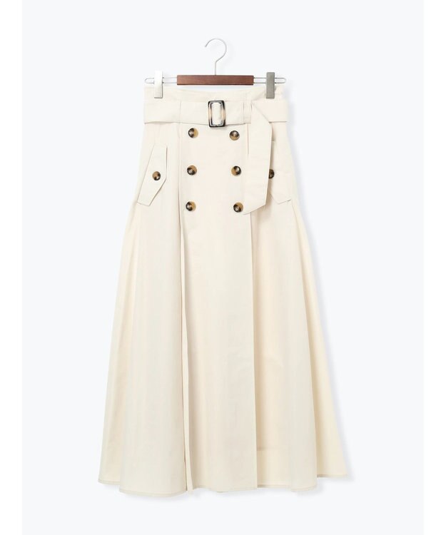 Te chichi トレンチフレアスカート オフホワイト