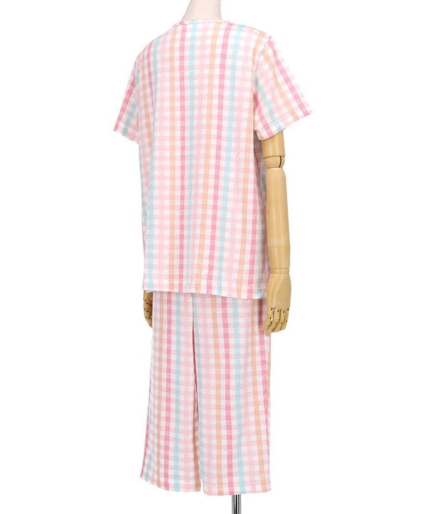 Wing ウイングスリープ パジャマ 5分袖 8分丈 綿100％ 天竺素材 レディース EP8025 ウイング／ワコール ピンク