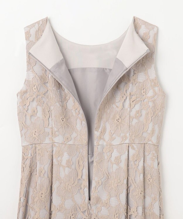 GRACE CONTINENTAL リバーレースタックドレス ベージュ