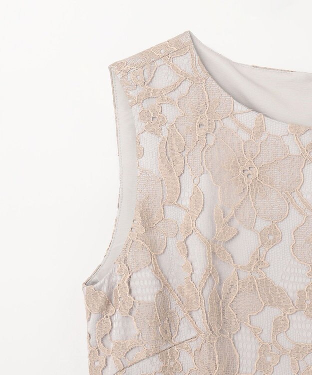 GRACE CONTINENTAL リバーレースタックドレス ベージュ