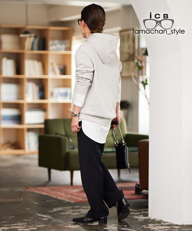 ICB 【ICB×tamachan_style コラボ 】パーカー ライトグレー系