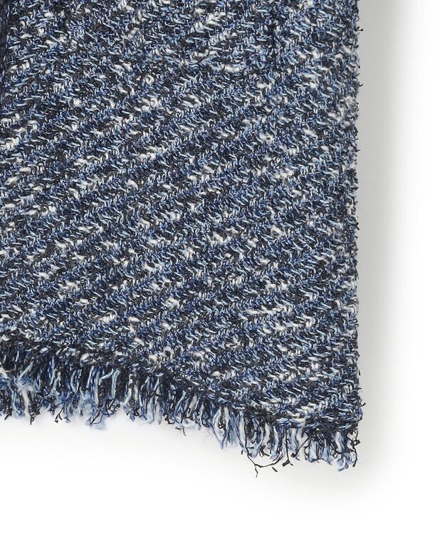 ICB 【ドラマ「続・続・最後から二番目の恋」着用】 デニムライクツィード ニットジャケット デニム系