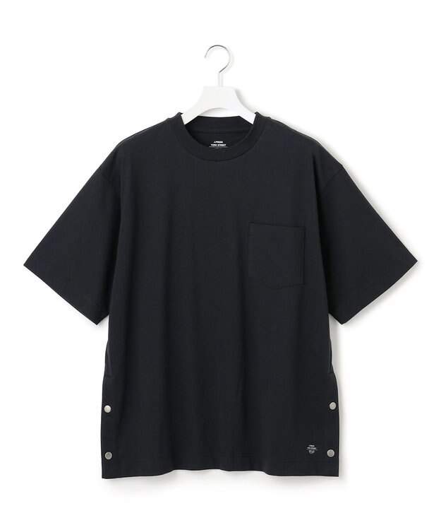 J.PRESS YORK STREET 【UNISEX】サイドスリット Tシャツ ブラック系