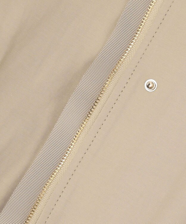 自由区 S コットンナイロンタッサースタンドカラー コート ベージュ