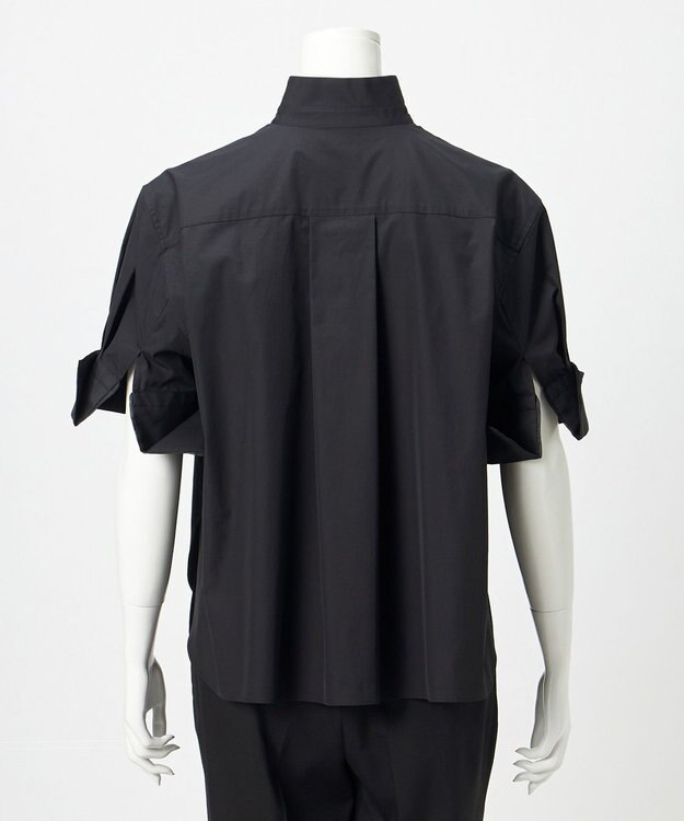 23区 【エステータ】THOMAS MASON ダブルカフス ハーフスリーブシャツ ブラック系