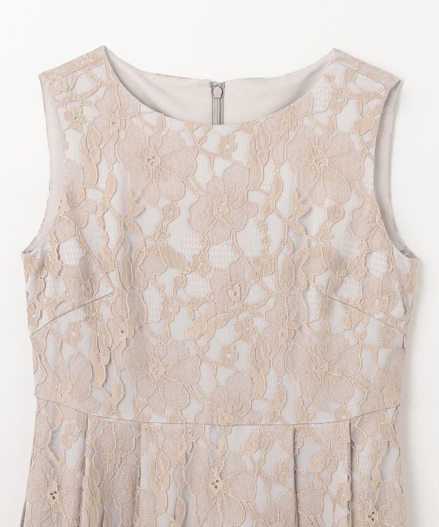 GRACE CONTINENTAL リバーレースタックドレス ベージュ