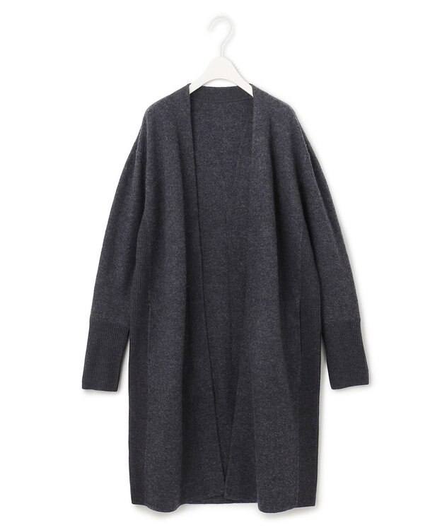 ICB ミルドウール ロングカーディガン チャコール系