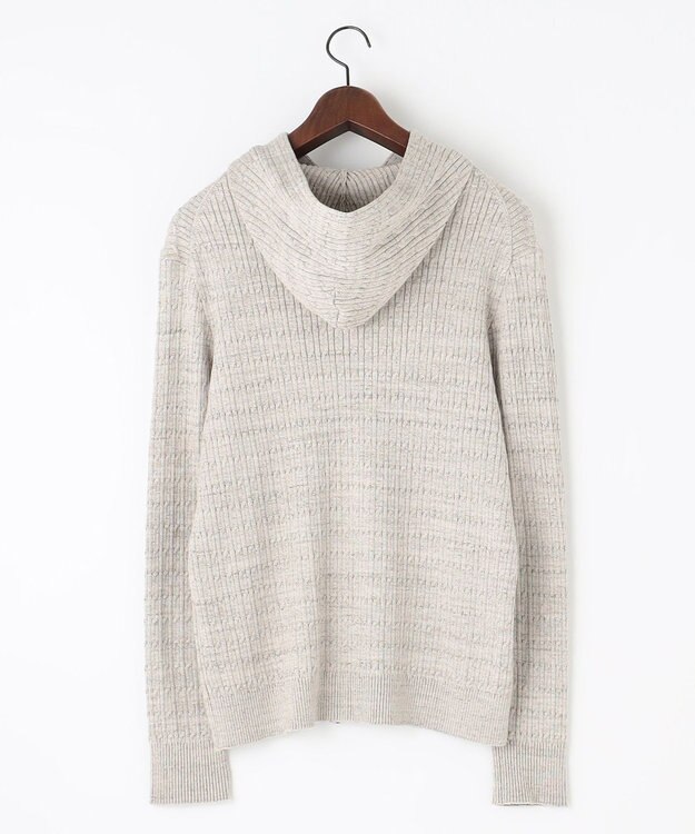 JOSEPH ABBOUD 【キングサイズ・オリジナルオーガニックコットン使用】JOE COTTONニット パーカー ベージュ系