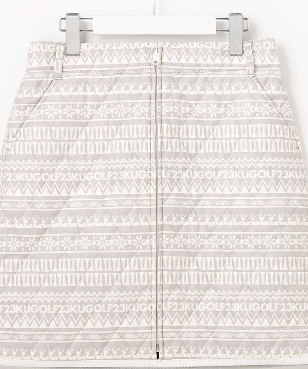 23区GOLF 【WOMEN】【防寒 】リバーシブル スカート ライトグレー系5