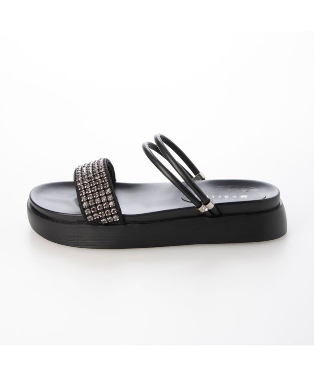 MODE ET JACOMO <carino>２WAYビジューサンダル ブラック