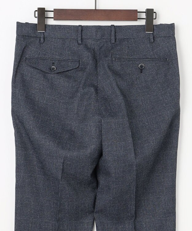 JOSEPH ABBOUD 【ウエストも伸びる!/清涼/軽量/ストレッチ】クールピケストレッチ パンツ ネイビー系3