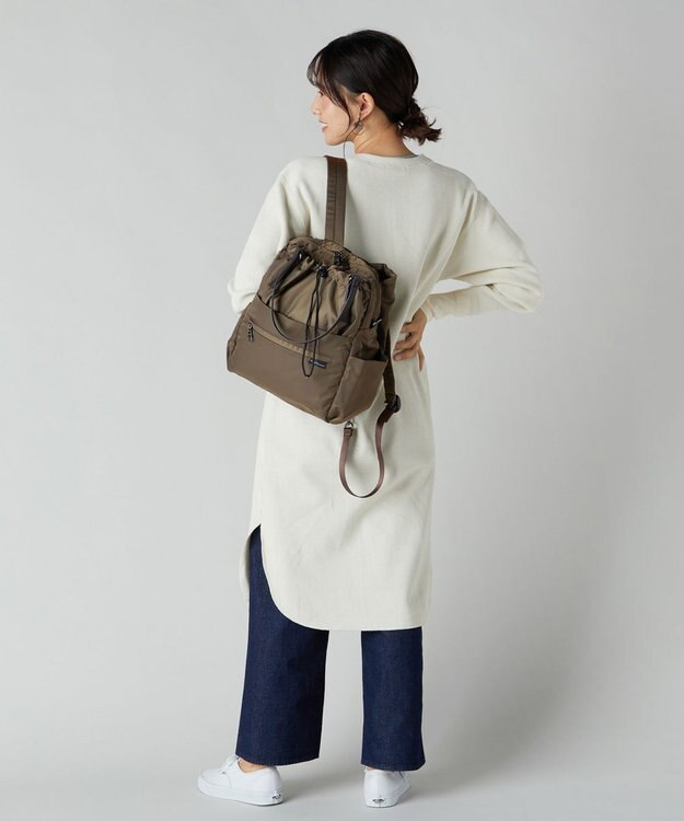 Y'SACCS 【Y’SACCS vous et】ポーチ付き4WAYリュック カーキ