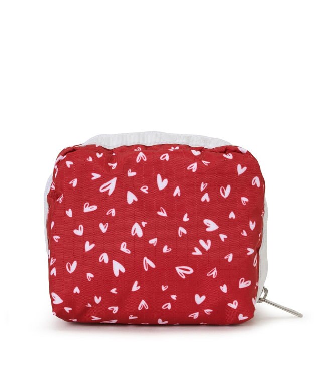 LeSportsac SQUARE COSMETIC/レッドミニハーツホワイト レッドミニハーツホワイト