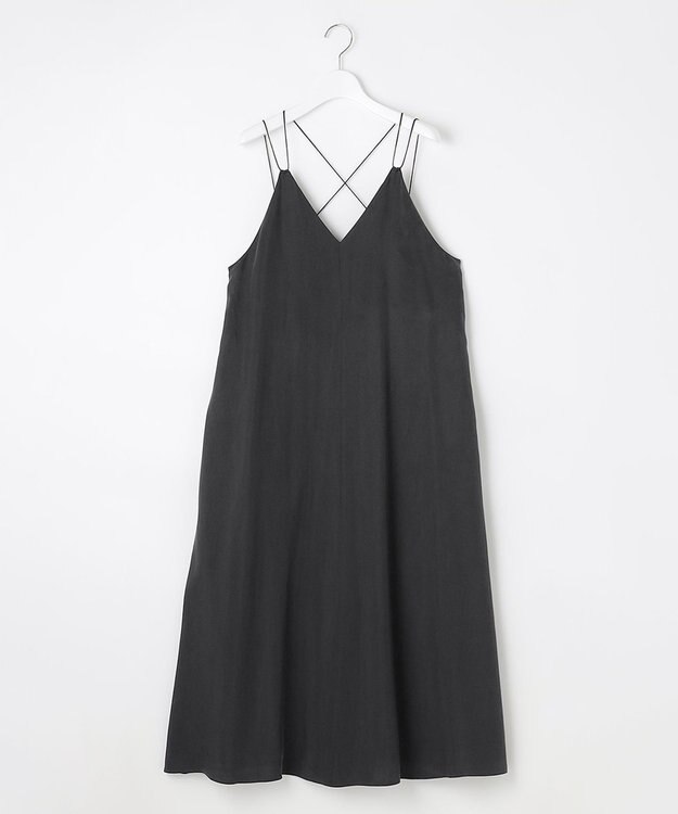 23区 【SLOW/一部店舗限定】キュプラフィブリルクロス キャミ ワンピース グレー系