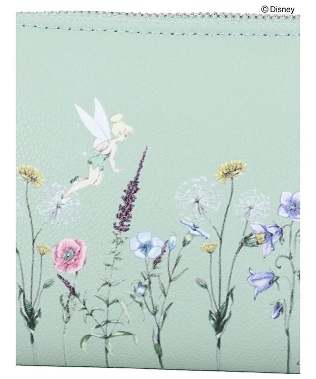 Green Parks ピーター・パン／フラワー合皮ポーチ Beige