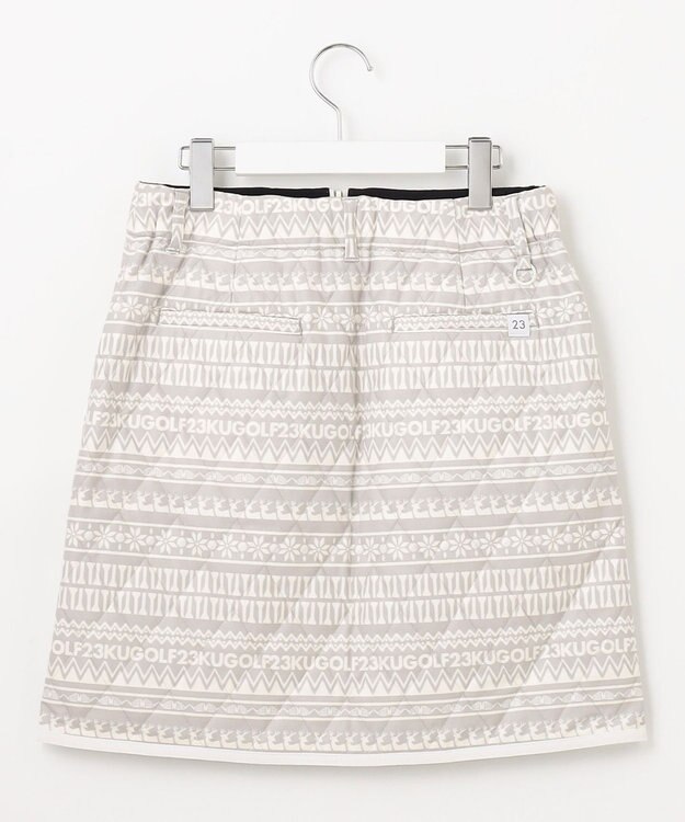 23区GOLF 【WOMEN】【防寒 】リバーシブル スカート ライトグレー系5