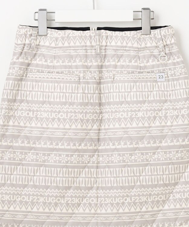23区GOLF 【WOMEN】【防寒 】リバーシブル スカート ライトグレー系5
