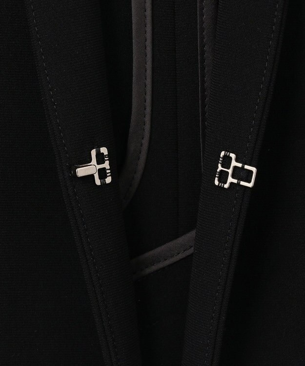 23区 トリアセダブルジョーゼット ジャケット ブラック系