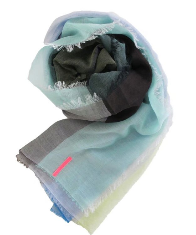 POLS 播州織 極細コットンストール Sサイズ ブルー