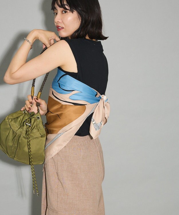 Green Parks ・ＤＯＵＢＬＥ　ＦＬＡＧＳ　ピグメント切替ノースリ Black