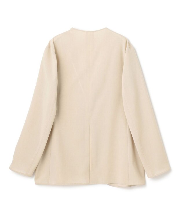 BEIGE， 【洗える/接触冷感/速乾/UVケア対応・Precious 8月号掲載】BATEAU / ボタンレスノーカラジャケット Beige