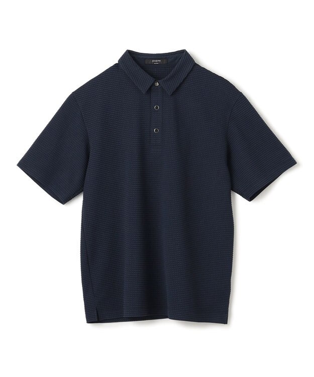 JOSEPH HOMME 新型【オリジナル素材/シワになりにくい】ライトタックジャージー　ポロシャツ ネイビー系